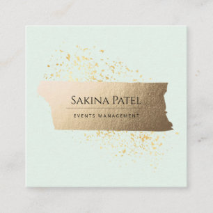 Minimalist Mint Professional Modern Square Business Card