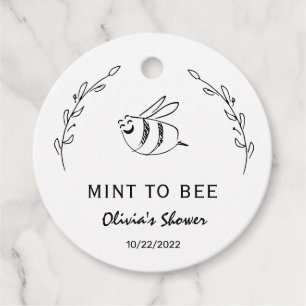 Minimalist Mint to Bee Botanical Favour Tags