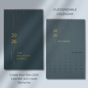 Minimalist Modern 2026 Wall Calendar