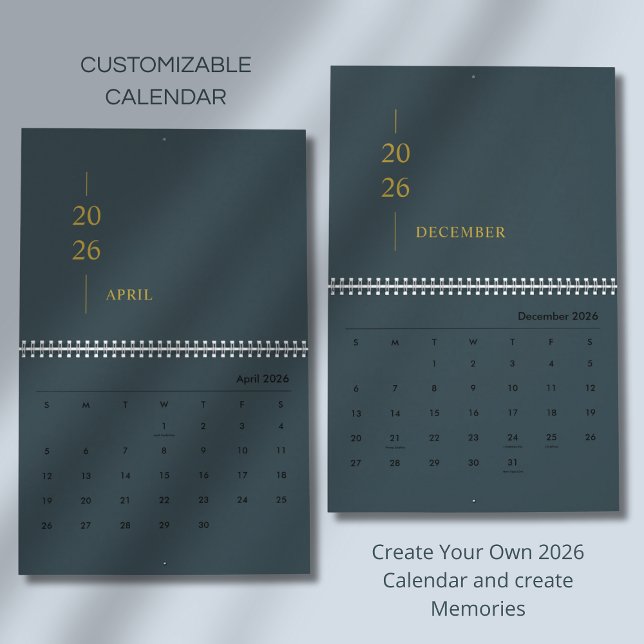 Minimalist Modern 2026 Wall Calendar (Creator Uploaded)