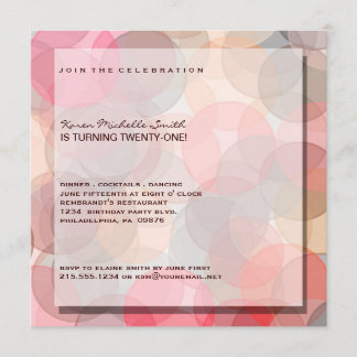 Minimalist Modern 21st Birthday Party Invitation