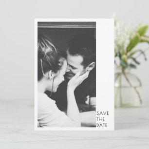 Minimalist Modern 2 Photo Wedding Save The Date