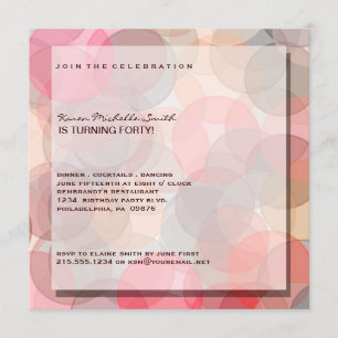 Minimalist Modern 40TH Birthday Party Invitation