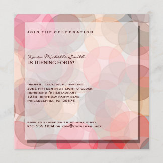 Minimalist Modern 40TH Birthday Party Invitation