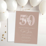 Minimalist Modern 50th Birthday Party Invitation<br><div class="desc">This minimalist typography 50th birthday party invitation is perfect for a modern birthday party. The simple design features classic typography with a modern feel. Customisable in any colour. Keep the design minimal and elegant, as is, or personalise it by adding your own graphics and artwork. For more advanced customisation of...</div>