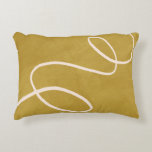 Minimalist Modern Abstract Art in Yellow Gold Decorative Cushion<br><div class="desc">This unique throw pillow features a minimalist modern abstract art design in goldenrod yellow.</div>