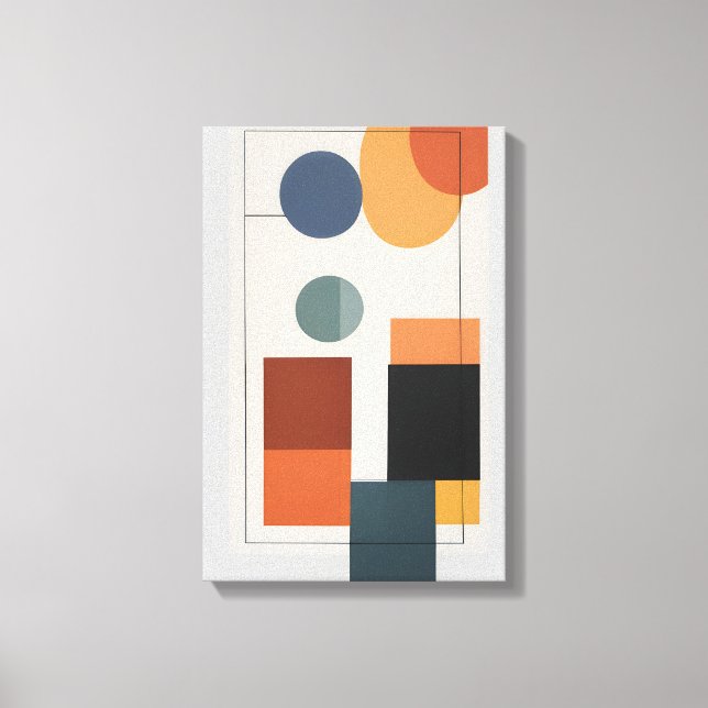 Minimalist Modern Abstract Geometric Art Canvas Print (Front)