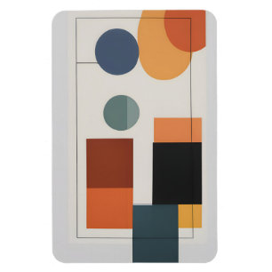 Minimalist Modern Abstract Geometric Art Magnet