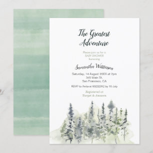 Minimalist Modern Adventure Baby Shower Invitation