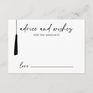 Minimalist Modern Advice for the Grad Graduation  Enclosure Card