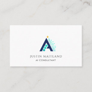 Minimalist Modern AI Consultant Business Card