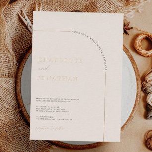 Minimalist Modern Arch Cream Wedding