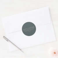 Minimalist Modern Art Deco Teal Return Address