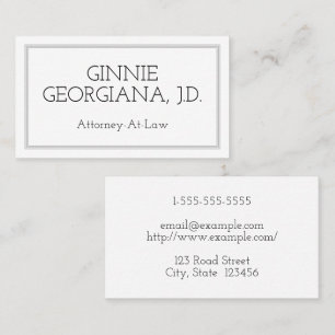 Minimalist & Modern Attorney-At-Law Business Card