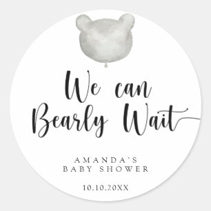 Minimalist modern Baby Shower Classic Round Sticker