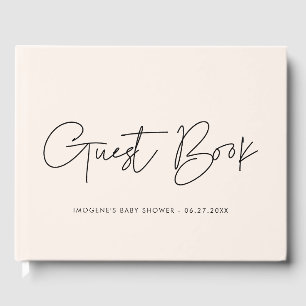 Minimalist modern Baby shower Guest Book