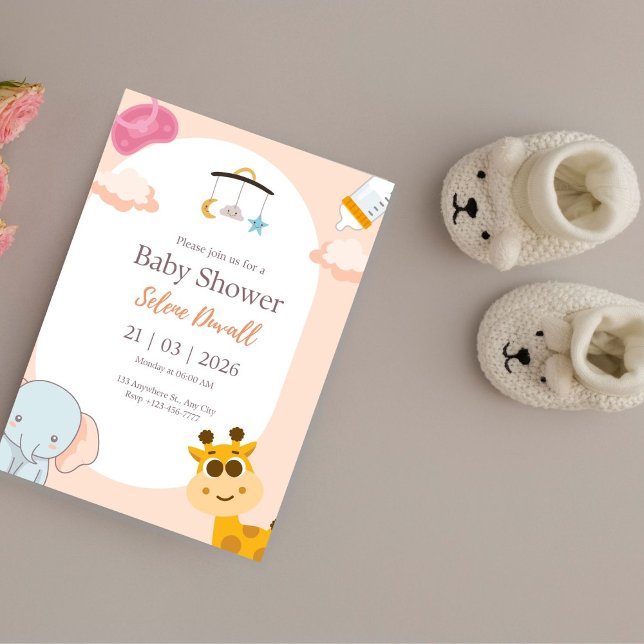 Minimalist Modern Baby Shower Invitation (Creator Uploaded)