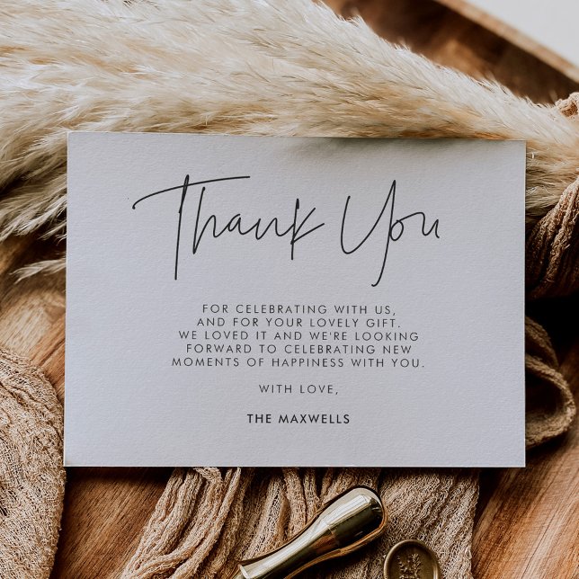 Minimalist modern Baby shower Thank You Card (Creator Uploaded)
