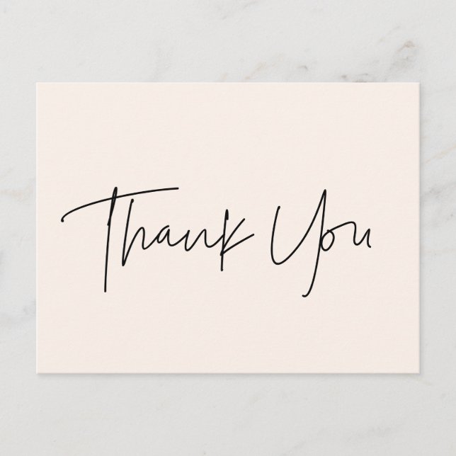 Minimalist modern Baby shower Thank you Postcard (Front)