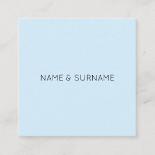 Minimalist Modern BabyBlue Square Business Card