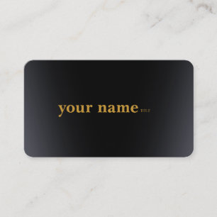 Minimalist Modern Baskerville Schwarz Business Card