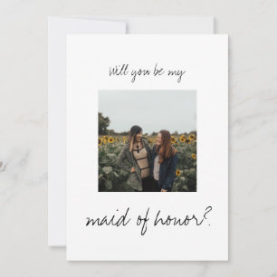 Minimalist modern be my maid of honour