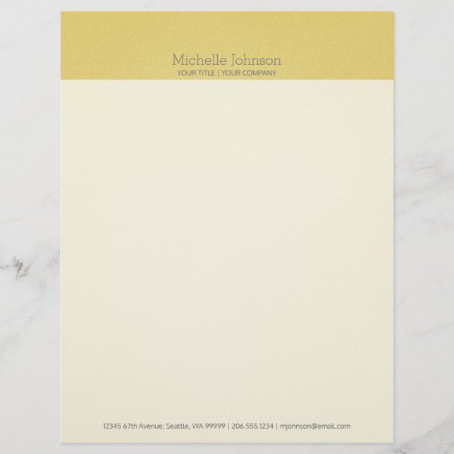 Minimalist Modern Beige Grainy Texture Custom Letterhead (Front)