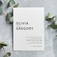 Minimalist Modern Black and Whit Wedding