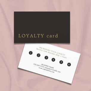 Minimalist Modern Black Faux Gold Beauty Loyalty