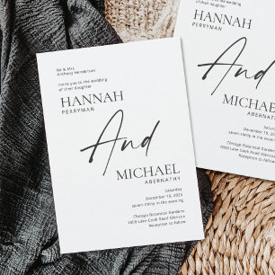Minimalist Modern Black Formal Invitation
