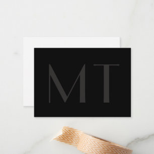 Minimalist Modern Black Grey Elegant Card