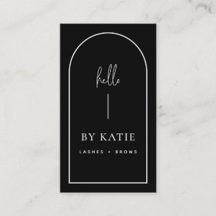 Minimalist Modern Black & White Arch Beauty Business Card