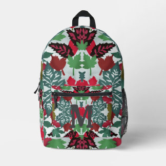 Minimalist Modern Blended Leaves 2 | Colourful Printed Backpack