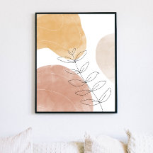 Minimalist Modern Boho Abstract Art Print Poster