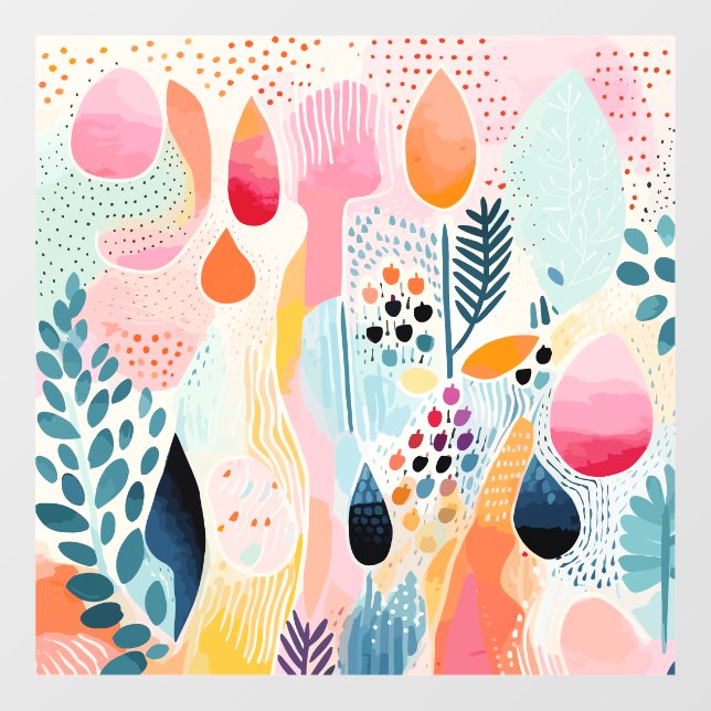 Minimalist Modern Boho Art Window Cling (Sheet)