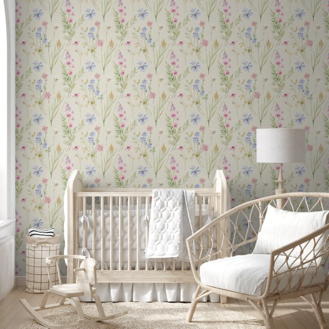 Minimalist Modern Boho Floral Wallpaper (Kids)