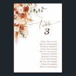 Minimalist Modern Boho Terracotta Plan Wedding  Table Number<br><div class="desc">Add a touch of elegance to your wedding reception with this Minimalist Modern Boho Terracotta Plan Wedding Table Number. Designed with a simple yet sophisticated style, it features a calligraphy script, botanical eucalyptus greenery, and unique typography. The burnt orange and terracotta tones create a warm, bohemian vibe that complements any...</div>