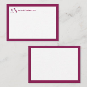 Minimalist Modern Border Monogram Card