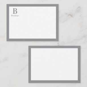 Minimalist Modern Border Monogram Card