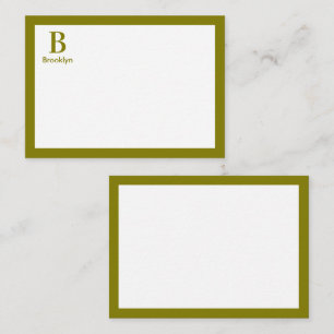 Minimalist Modern Border Monogram Card