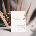 Minimalist Modern Bow Black White  Wedding Invitation<br><div class="desc">Modern and classy black and white bow wedding invitation with clean lines,  elegant typography and wedding date on the top right corner.</div>