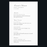 Minimalist Modern Budget Wedding Menu<br><div class="desc">Modern budget wedding menu flyer featuring a simple and minimal layout with serif and script fonts.</div>