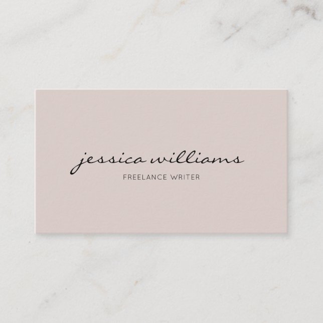 Minimalist Modern Calligraphy Appointment Card (Front)
