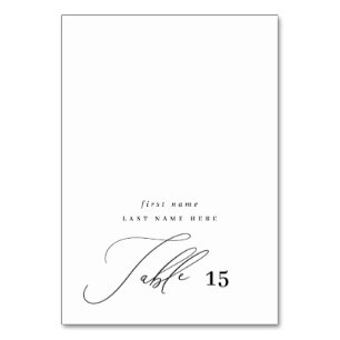 Minimalist Modern Calligraphy Escort Place Card