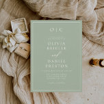 Minimalist Modern Calligraphy Sage Green Wedding Invitation<br><div class="desc">Introducing our Minimalist Modern Calligraphy Wedding Invitation, the epitome of timeless elegance and sophistication. This invitation combines the beauty of minimalist design with the artistry of modern calligraphy to create a striking and refined piece. With its clean lines and monochromatic palette, it exudes simplicity and style, making it a versatile...</div>