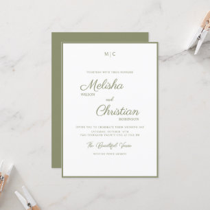 Minimalist Modern Calligraphy Wedding Invitation