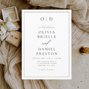 Minimalist Modern Calligraphy Wedding Invitation