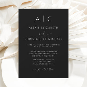 Minimalist Modern Calligraphy Wedding Invitation
