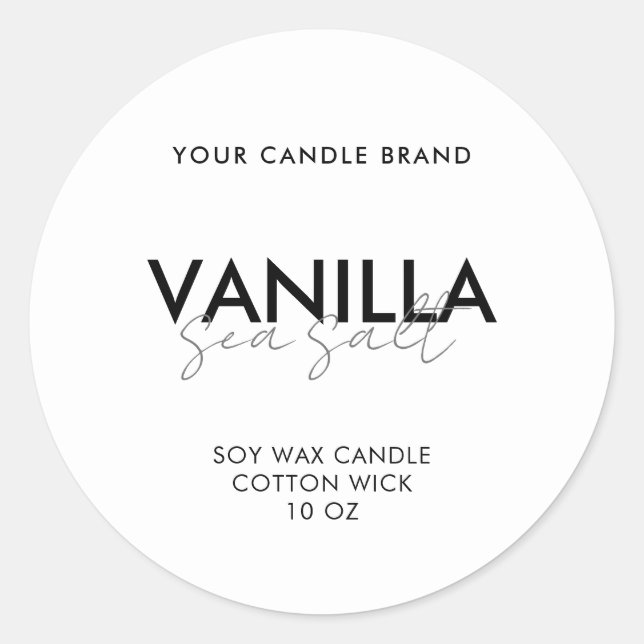 Minimalist Modern Candle Label (Front)