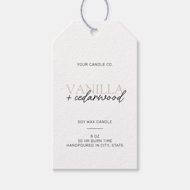 Minimalist Modern Candle Label (Front)